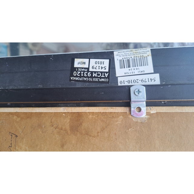 Wood 1967 Original Oilpainting African Women Selling in market.by Marion Campbell,Nesheim, Framed For Sale - Image 7 of 12