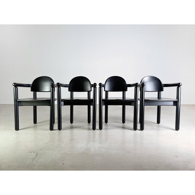 Vintage Black Chairs by Rainer Daumiller, Set of 4 For Sale - Image 9 of 10