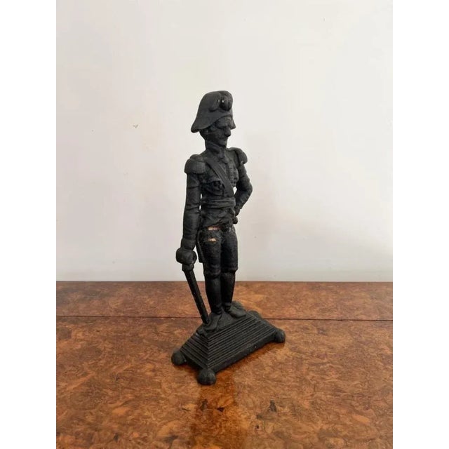 Antique Victorian Cast Iron Door Stop in the Form of Lord Nelson, 1880s For Sale - Image 6 of 8