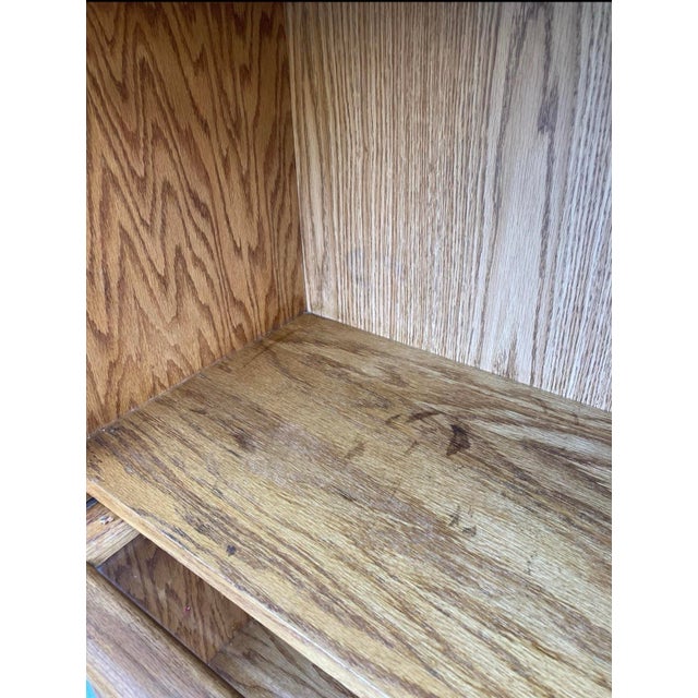 Wood Vintage Oak Lawyers Bookcase, Made in Mexico For Sale - Image 7 of 9