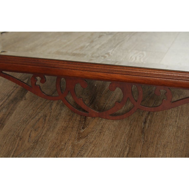 Federal Style Carved Mahogany Fretwork Wall Mirror For Sale - Image 12 of 12
