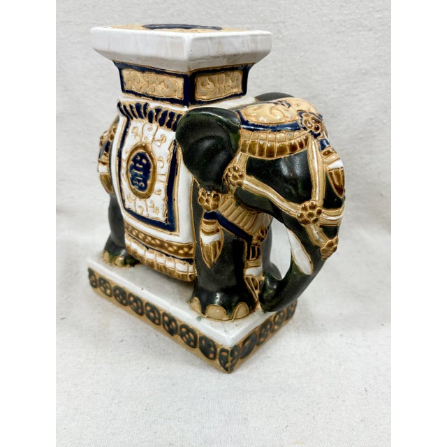 Vintage Chinoiserie Elephant Figurine For Sale In New Orleans - Image 6 of 11