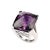 American AJD 56Ct Square Awe-Inspiring Amethyst Sterling Silver Ring February Birthstone Size 8.25 For Sale - Image 3 of 4