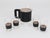 Black Leather Pitcher & Glasses by Carl Auböck, Austria, 1950s, Set of 5 For Sale - Image 10 of 13