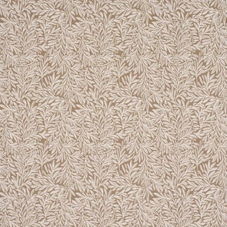 Schumacher Willow Leaf Wallpaper In Mocha For Sale
