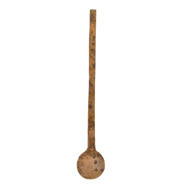 Early 20th Century Zulu Iron Spoon South Africa 17 inch For Sale In Denver - Image 6 of 7