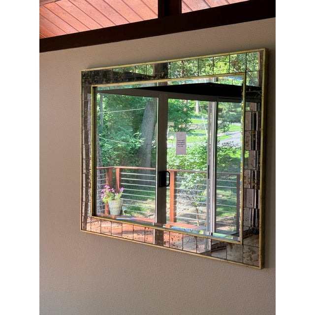 Traditional Antique Faceted Mirror For Sale - Image 3 of 15