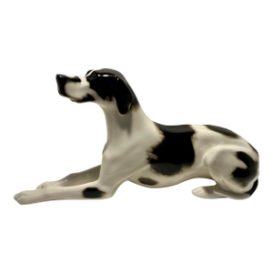 Vintage Ussr Period Lomonosov LFZ English Pointer Dog Porcelain Figurine