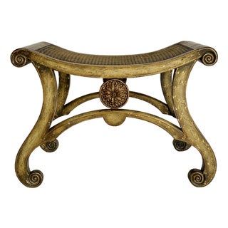 1970’s Sarreid LTD Neoclassical Painted Bench For Sale