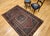 19th Century 19th Century Persian Bidjar Rug, Hand-Knotted Wool, Geometric Herati Pattern, Burgundy & Blue, 5x7 For Sale - Image 5 of 18
