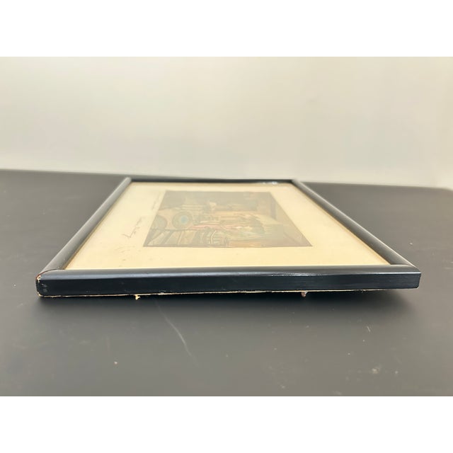 Early 20th Century Early 20th Century Wallace Nutting Hand-Colored Photograph “Proud as a Peacock” – Signed Colonial Interior Scene For Sale - Image 5 of 7