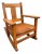 Signed Limbert Vintage Mission Oak Arts & Crafts Childs Rocking Chair For Sale