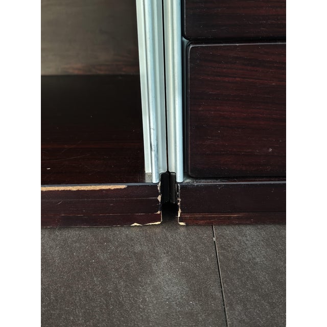 Italian Modular Furniture in Wood, Aluminum, and Glass attributed to Vittorio Introini, 1970s For Sale - Image 18 of 18