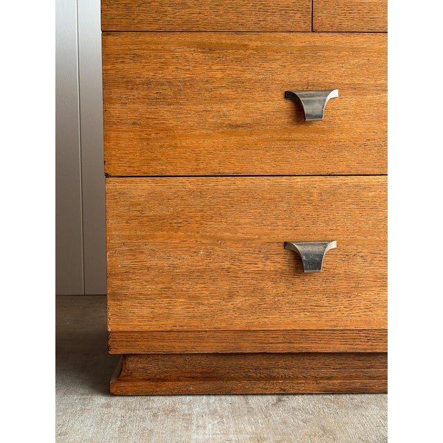 Vintage Architectural Oak 6-Drawer Dresser, C. 1960s For Sale - Image 15 of 15