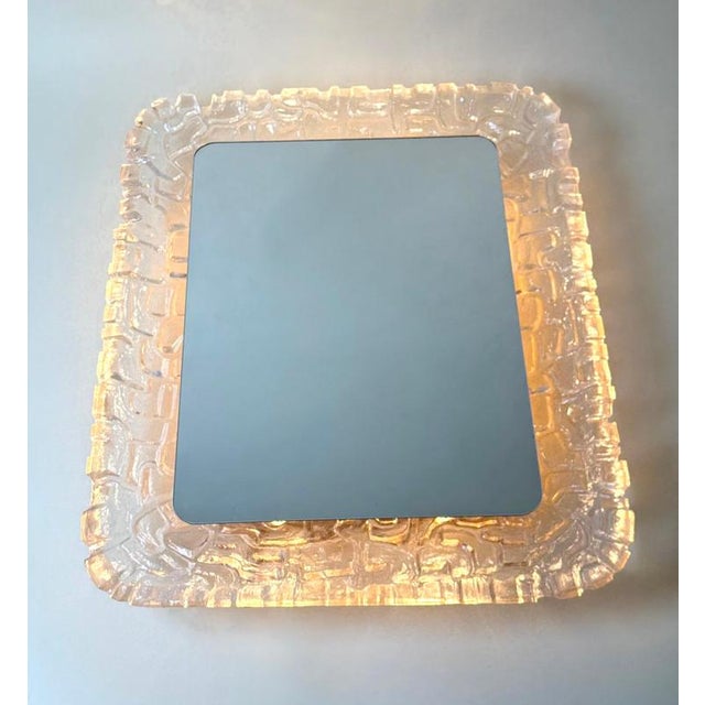 Glass Large Six-Light Acrylic Wall Mirror from Erco, Germany, 1970s For Sale - Image 7 of 18