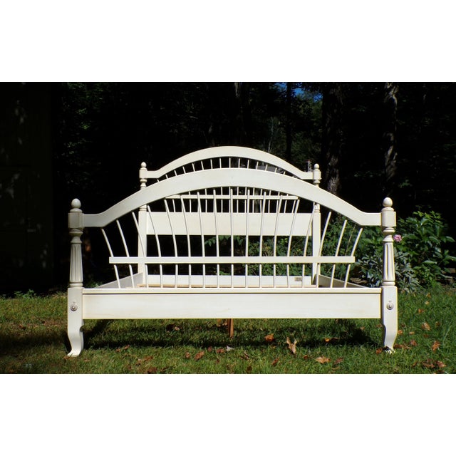 Vintage Ethan Allen Country French Wheatback Queen Bed Frame For Sale - Image 11 of 15
