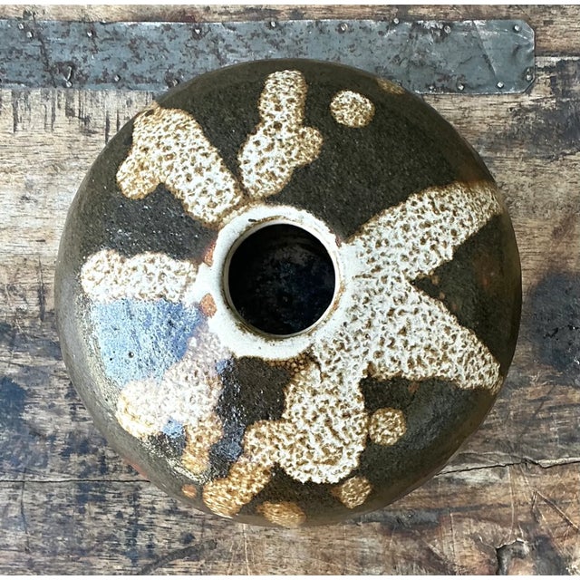 Vintage Drip Glaze Ceramic Vessel For Sale In West Palm - Image 6 of 12