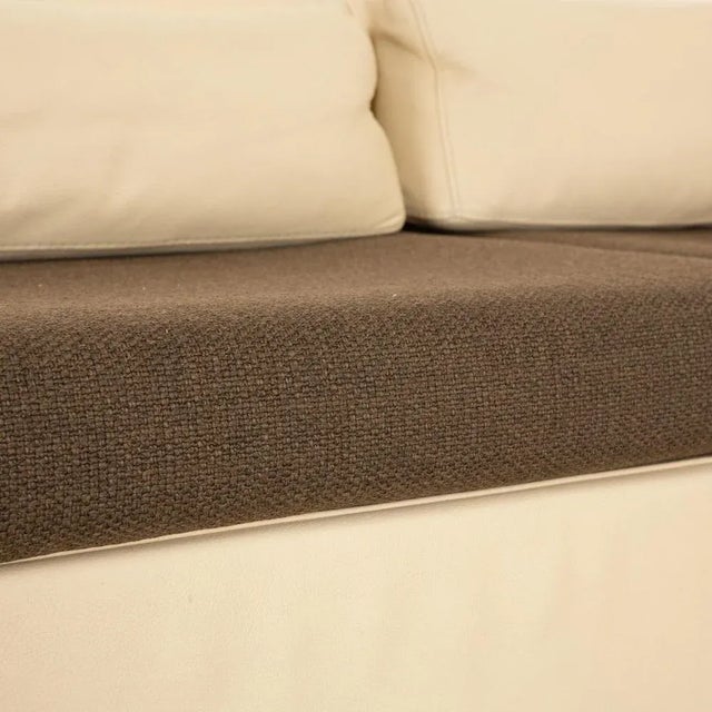 Modern Boston Corner Sofa in Cream Leather from Who's Perfect For Sale - Image 3 of 9