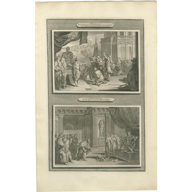 Pieter Mortier, Genesis & Exodus Scenes, 1700, Copper Engraving, Set of 6 For Sale - Image 3 of 10