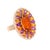 Early 21st Century 12.39 Carats Multi-Colored Gemstones Diamond 14k Rose Gold Sunflower Halo Ring, Size 7 For Sale - Image 5 of 6