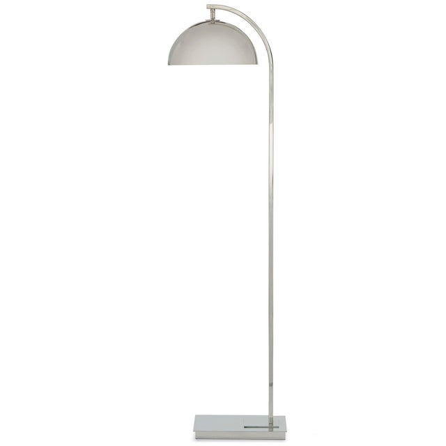 Otto's modern silhouette is accented with sleek design elements like its swiveling, matching metal shade and arching neck....