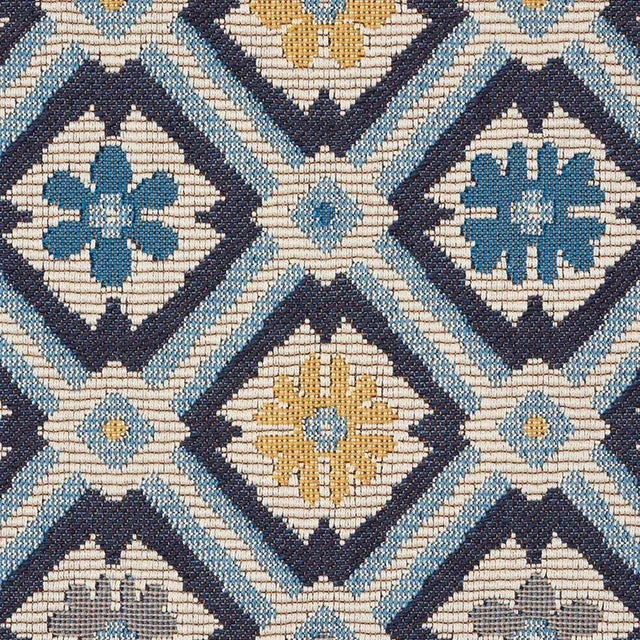 French Sample- Schumacher Savonnerie Tapestry Fabric in Blue For Sale - Image 3 of 3
