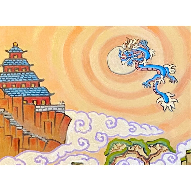 Chinese Landscape Original Oil Painting Stephen McDonough For Sale - Image 6 of 10