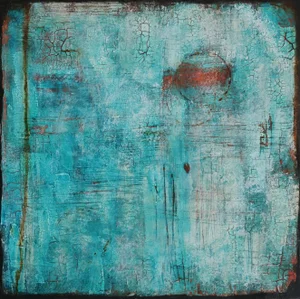"Breaking Up" Contemporary Mixed Media Painting by Shelly Cook