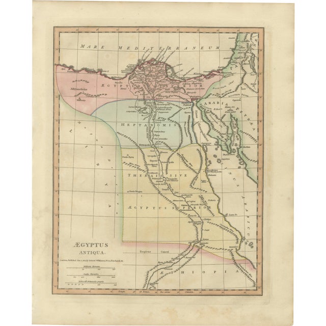 Ancient Egypt Classical Map of the Nile, 1823 For Sale - Image 11 of 11
