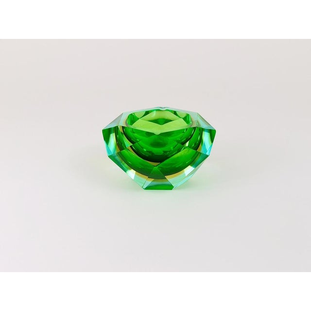 Italian Flavio Poli Colorful Faceted Diamond Ashtray by Seguso, 1960s For Sale - Image 13 of 18