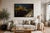 Giclee print on canvas limited edition. This is a moonlit nocturne of the Seine in Paris: an arched stone bridge spans the...