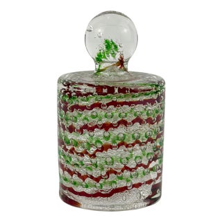 Bullicante and Silver Murano Glass Paperweight from Fratelli Toso, 1960s For Sale