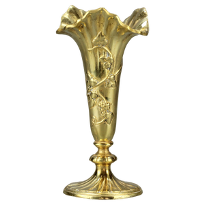 French Rococo Style Bronze Vase with Vine Motif, 1920s