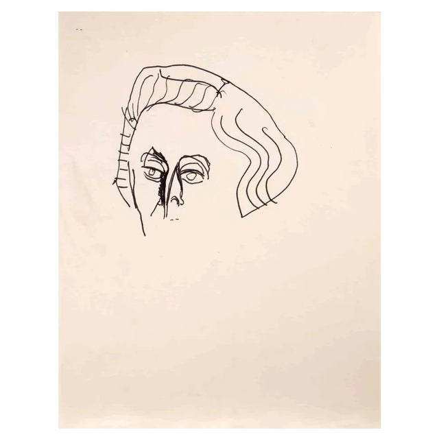 Reynold Arnould, Portrait, 1970s, Drawing For Sale