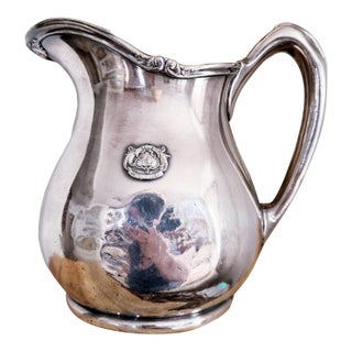 Antique Silver Plated Water Pitcher From Hotel Clark in Los Angeles Ca For Sale