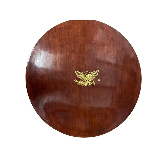 Wood Vintage Lyle 5-String Resonator Banjo With Eagle Inlay & Original Hardware For Sale - Image 7 of 9