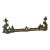 Vintage French Brass Adjustable Fireplace Fender For Sale