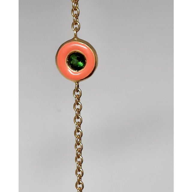 Tourmaline and Gold Chain Bracelet, 2000s For Sale - Image 4 of 6