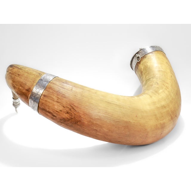 Antique 19c New York City Schillerbund Presentation Horn/Rhyton W Silver Mounts For Sale - Image 10 of 18