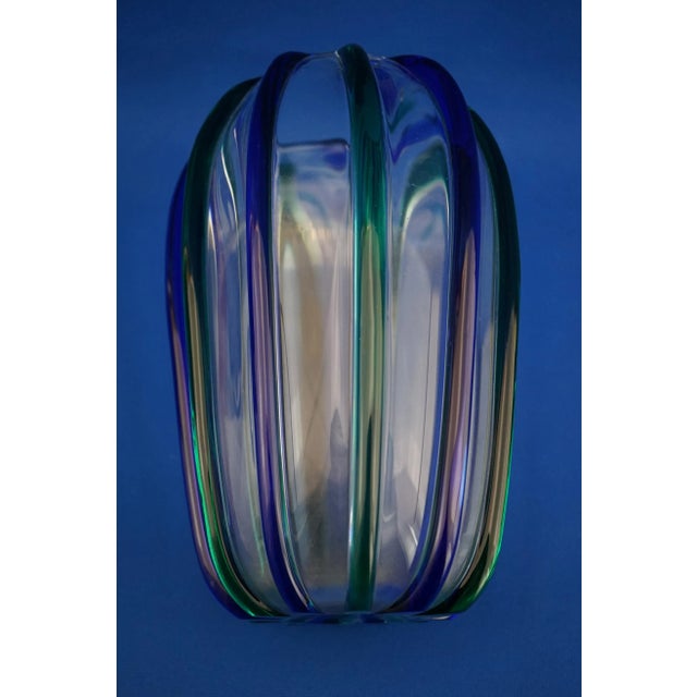 20th Century Murano Blown Glass Vase with Ribs attributed to Archimede Seguso, Italy, 1890s For Sale - Image 17 of 18