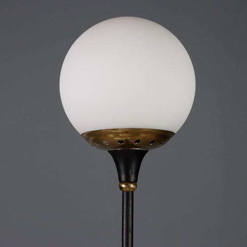 Black Vintage Floor Lamp in Marble and Brass, 1960s For Sale - Image 8 of 11