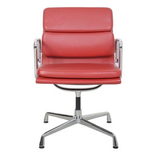 EA-208 Chair in Red Leather by Charles Eames, 2005 For Sale