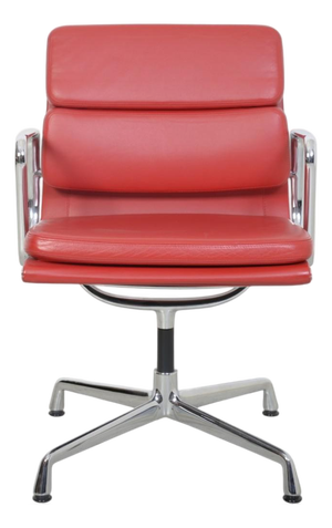 EA-208 Chair in Red Leather by Charles Eames, 2005