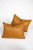 Brown Leather + Blue Felt Pillow For Sale - Image 4 of 7