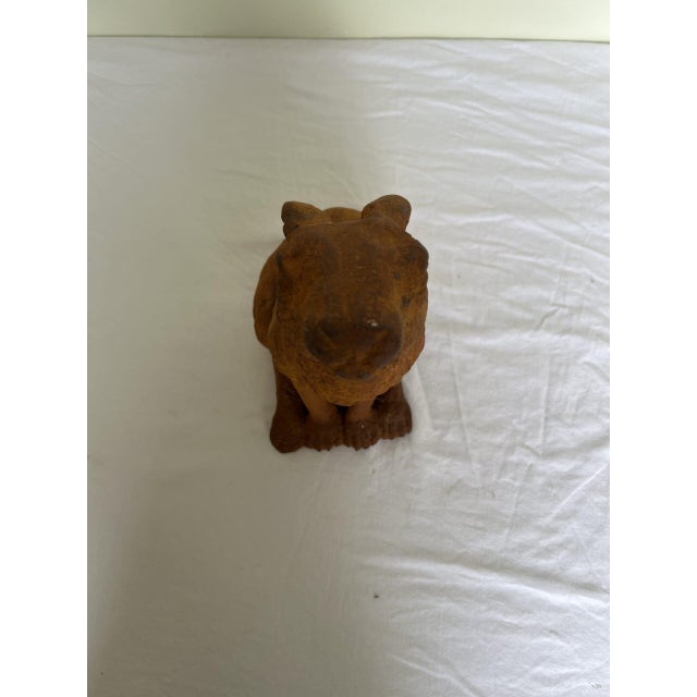 Cast Iron Sitting Hare Figure For Sale - Image 6 of 7