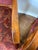 Powell Burgundy Tapestry Carved Wood Scroll-Arm Accent Chairs - Pair For Sale - Image 9 of 11