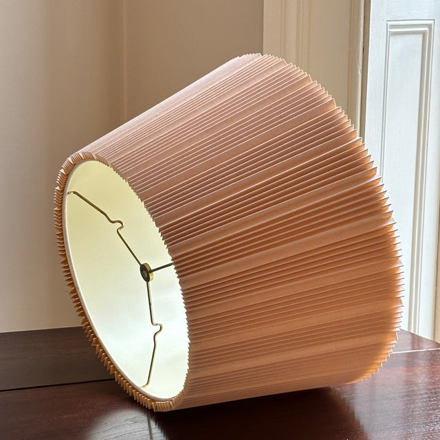 Mid-20th Century Gathered Knife Pleated Stiffel Lamp Shade For Sale - Image 12 of 12