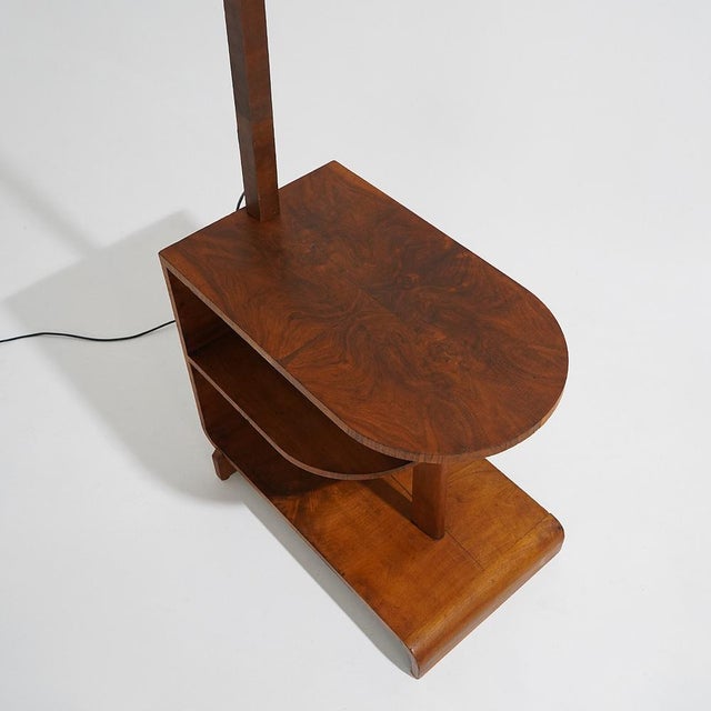 Floor Lamp with Burl Table, 1930s For Sale - Image 9 of 17