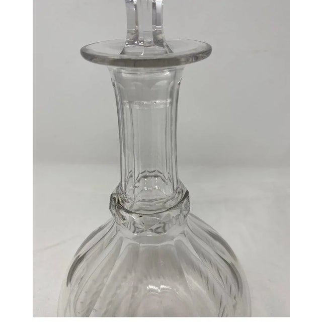 French Antique Baccarat Crystal Decanter With Stopper For Sale - Image 3 of 6