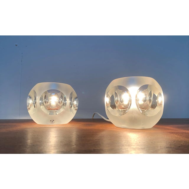 Vintage German Glass Table Lamps from Peill & Putzler, Set of 2 For Sale - Image 17 of 18